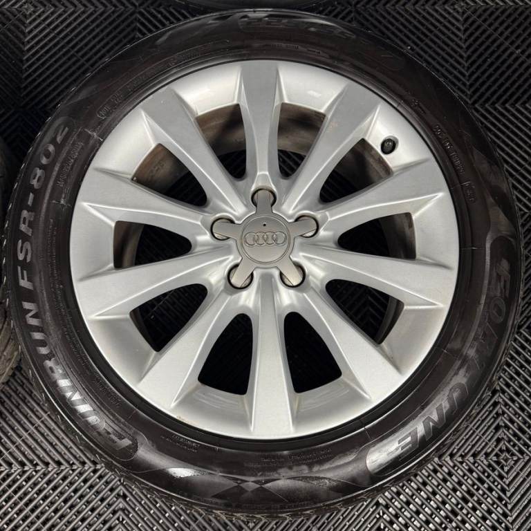 17'' GENUINE AUDI A6 C7 10 SPOKE ALLOYS WHEELS TYRES 
