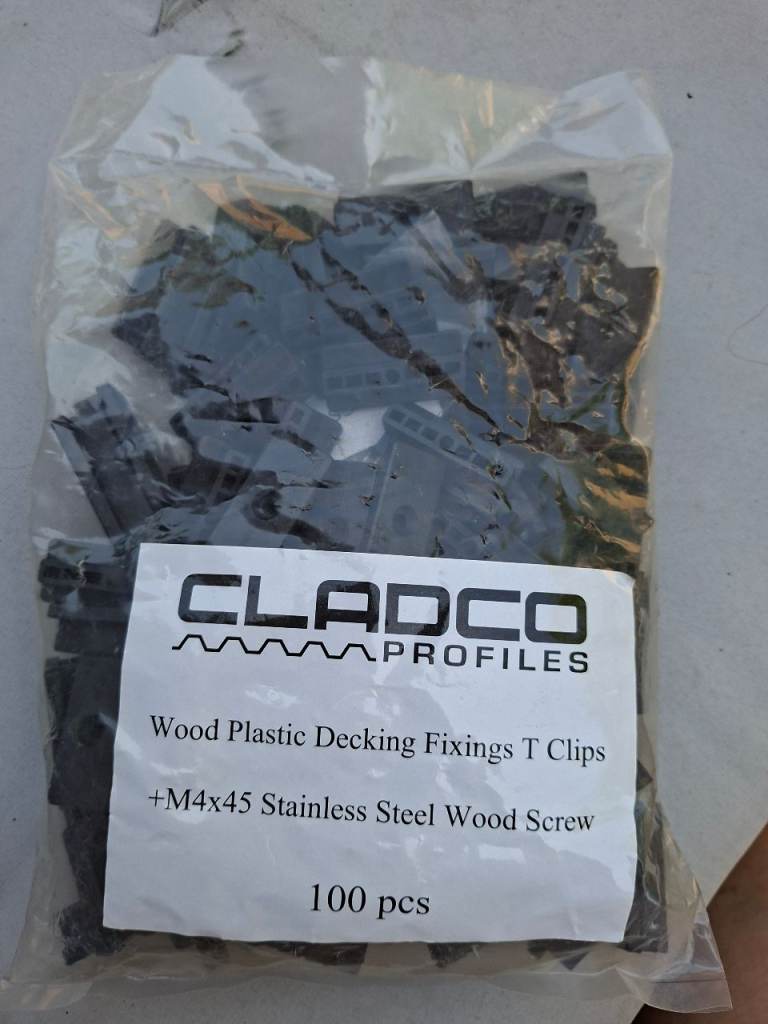 Decking fixings T clips