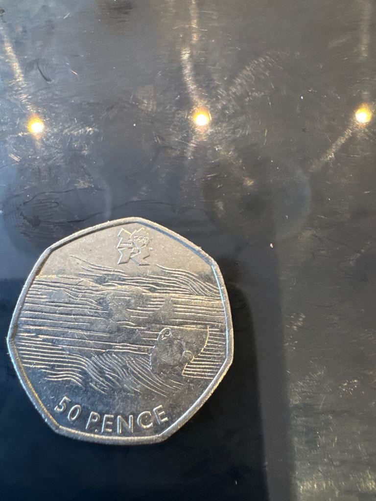 Rare Swimmer 50p Coin - London Olympics 2012