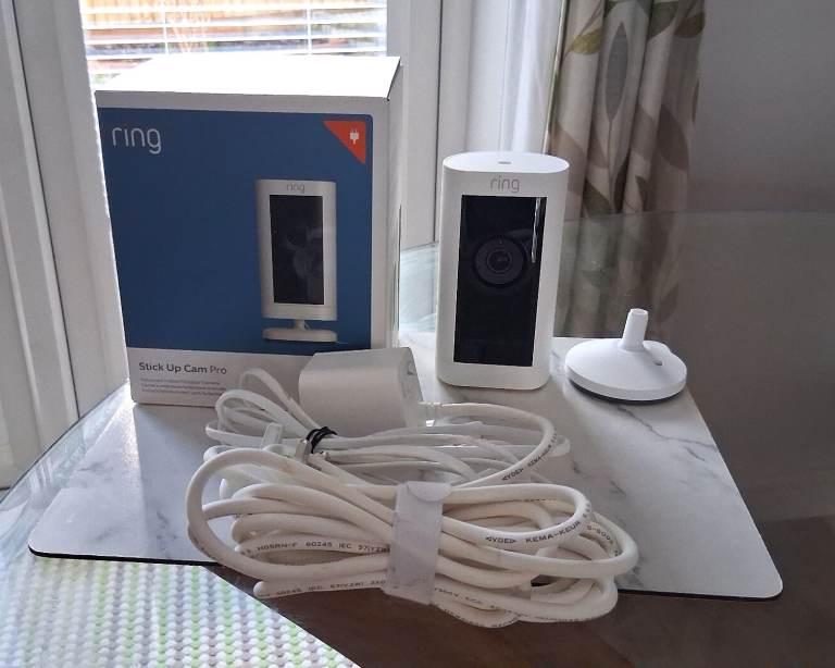 Ring Stick Up Cam Pro - White, As Good As New