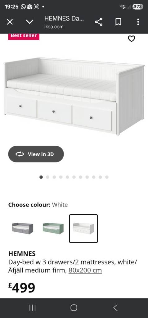 Ikea hemnes pull out day bed