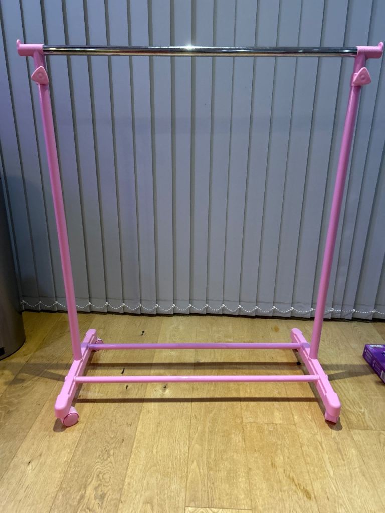 image for Pink adjustable clothes rail