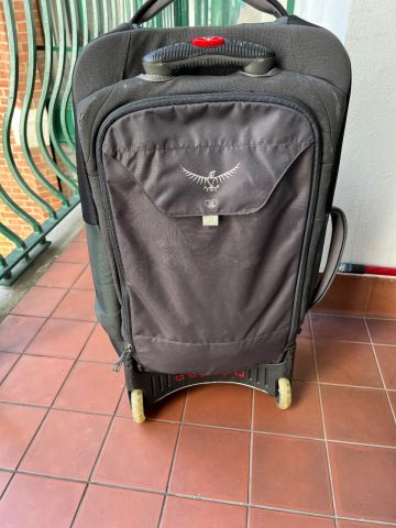 Osprey Sojourn 80 Wheeled Backpack - Grey Fabric, Good Condition