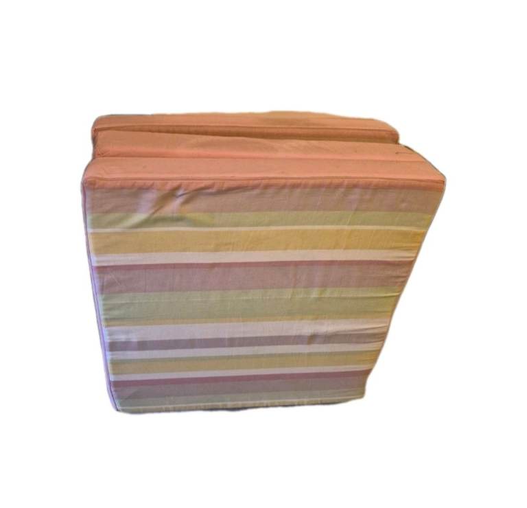SINGLE Folding Z Bed Mattress Striped Easy Storage