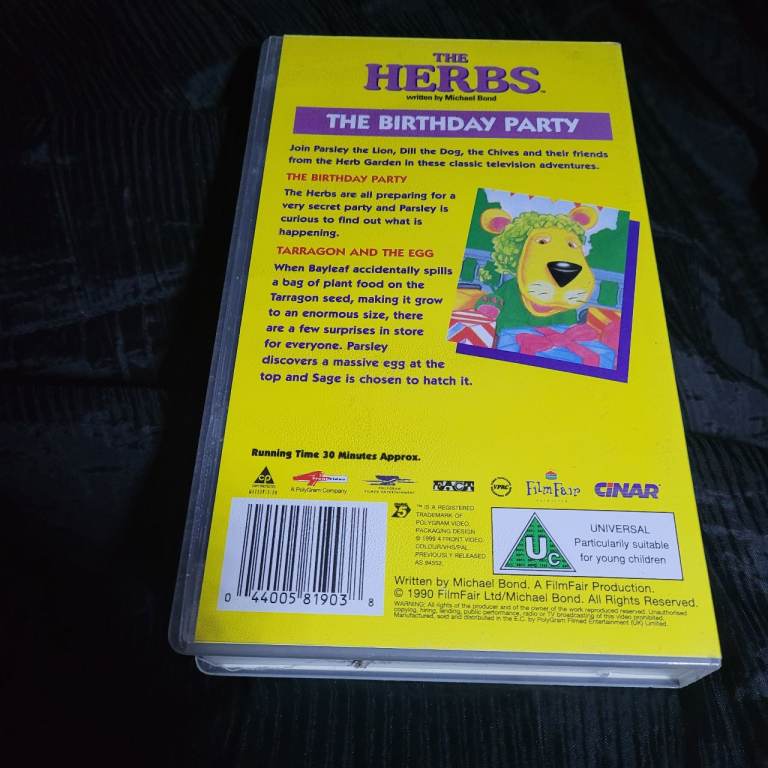 The Herbs VHS Video - The Birthday party PAL Excellent Condition q2