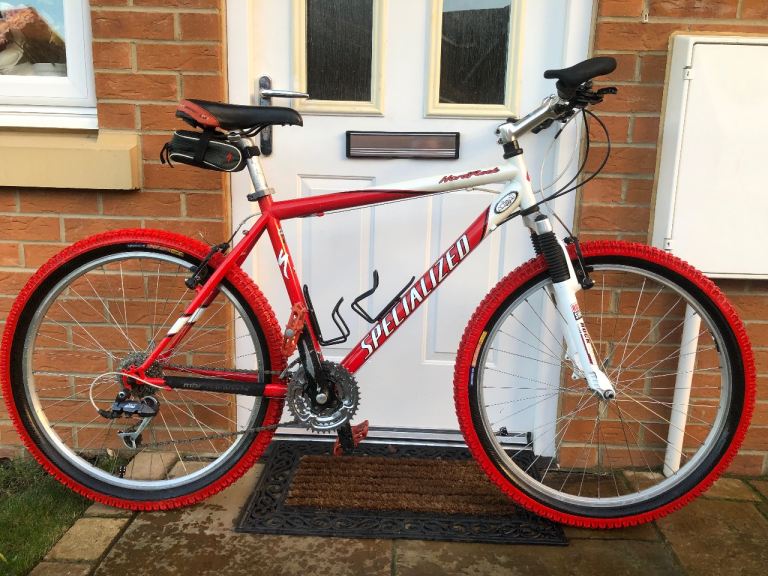 image for Retro mountain bike large rockhopper rock shox hardtail bicycle Marin mint specialized hardrock 