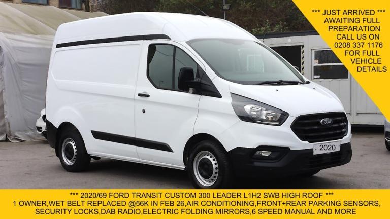 2020 Ford Transit Custom 300 LEADER L1H2 SWB HIGH ROOF WITH ONLY 57.000 MILES,AIR CONDITIONING,PA...