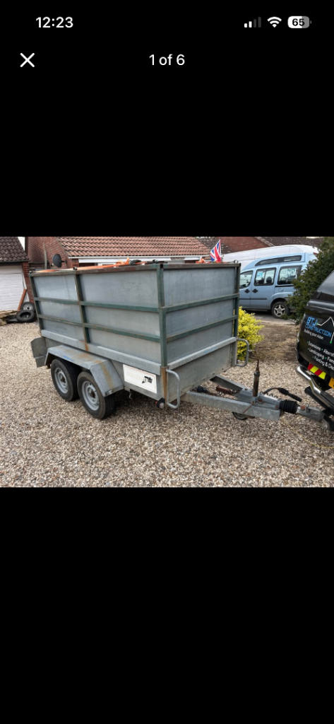 8x4 indespension trailer, with back ramp.