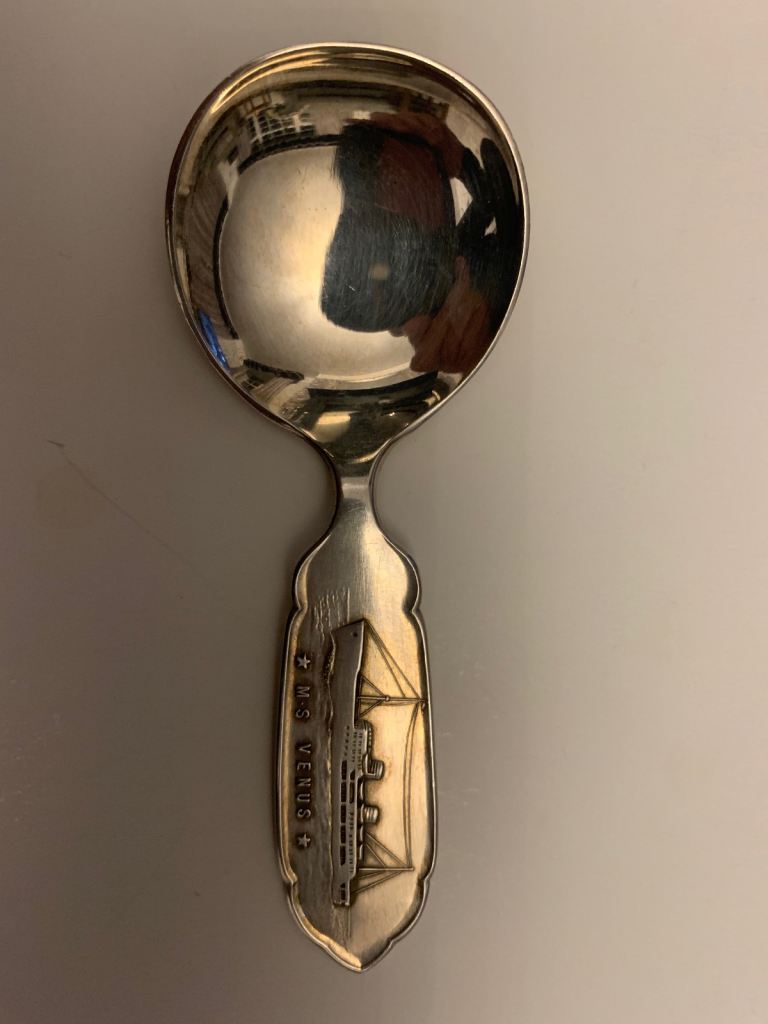 M S Venus commemorative spoon 