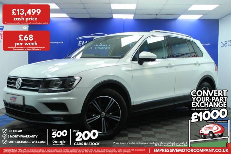 2018 18 VOLKSWAGEN TIGUAN 1.4 TSI SE SUV 5DR PETROL MANUAL EURO 6 (S/S) (125 PS)