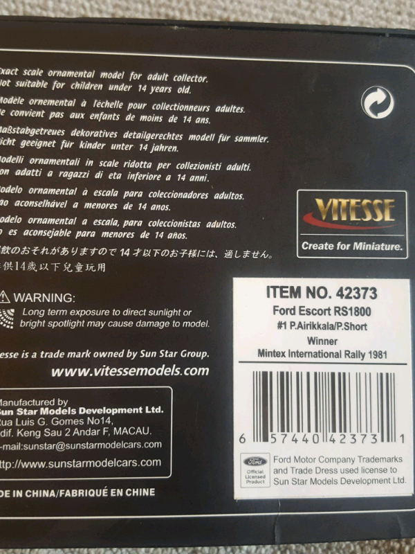 Ford Escort RS 1800 Rallye by Vitesse