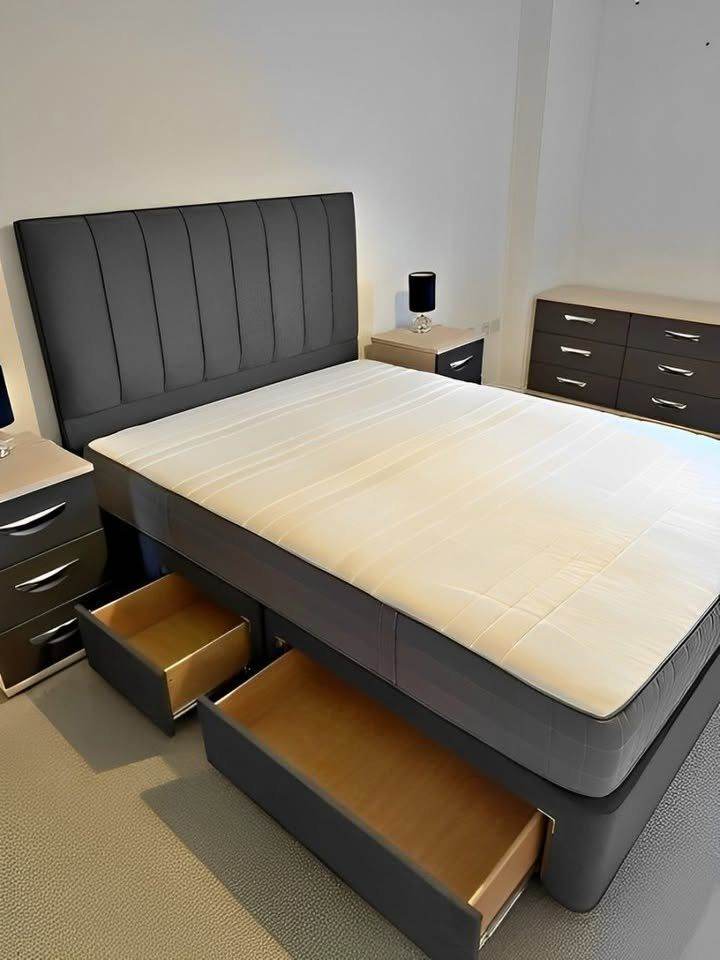 >>🚛Premium DIVAN 4FT Small Double Bed 😘With Mattress & Storage Drawers 💥15% OFF❤️Order Today