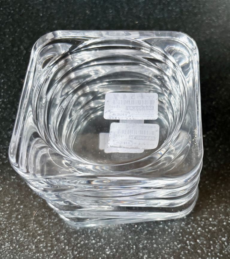 5x Glass coasters candle holders
