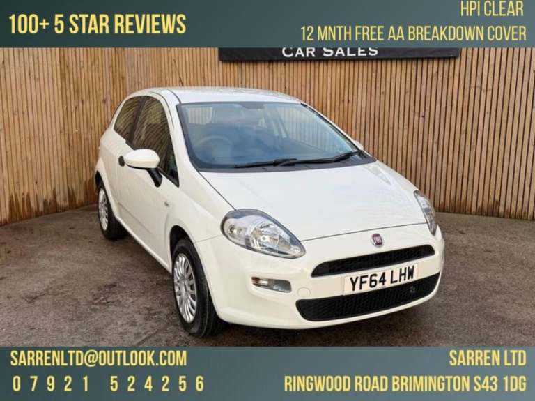 2014 Fiat Punto 1.2 Pop 3dr HATCHBACK PETROL Manual