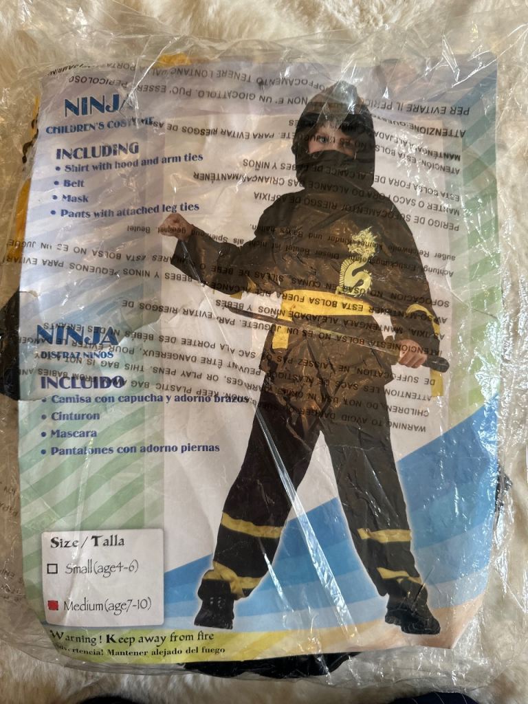 Ninja Fancy Dress £3