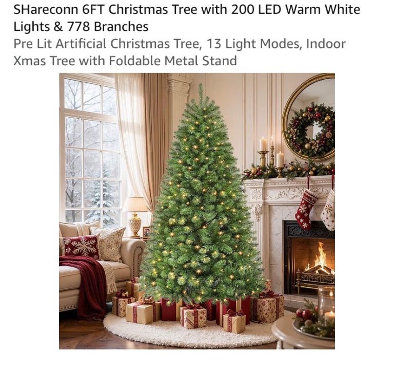 Brand new 6ft prelit Christmas tree warm white 