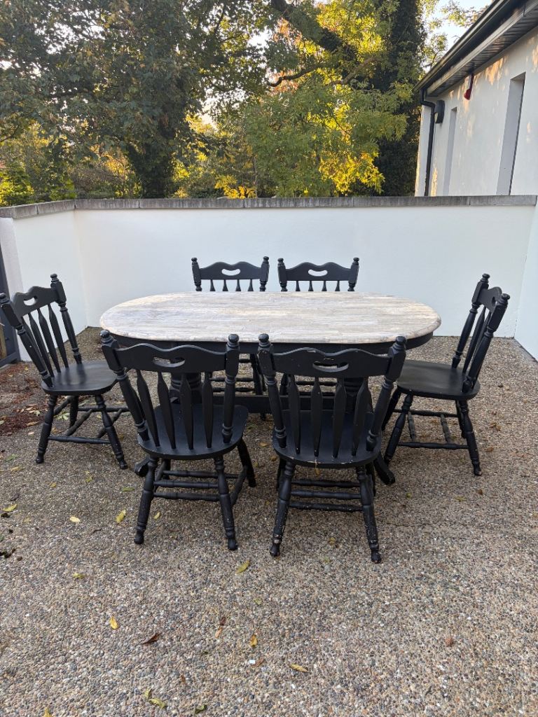 Rustic Farmhouse Country Style Table & Chairs