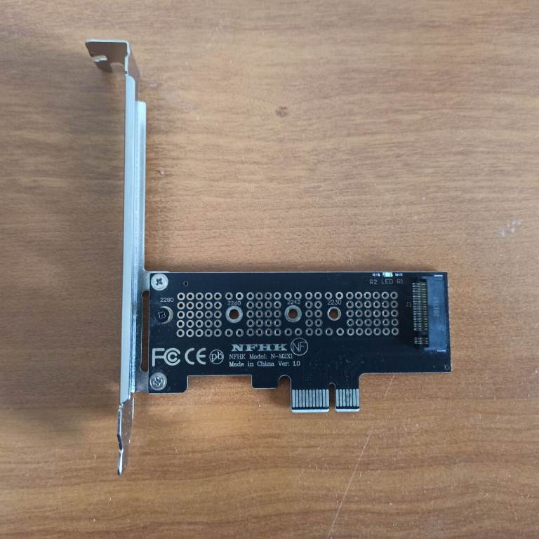 Nvme m.2 ssd to pci-e X1 slot adapter 