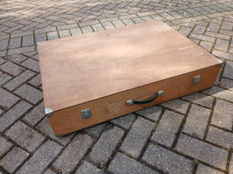Large rectangular wooden box