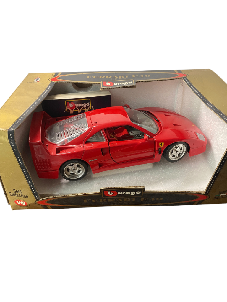 Burago Ferrari F40 1/18 Scale Model Car – As Good As New