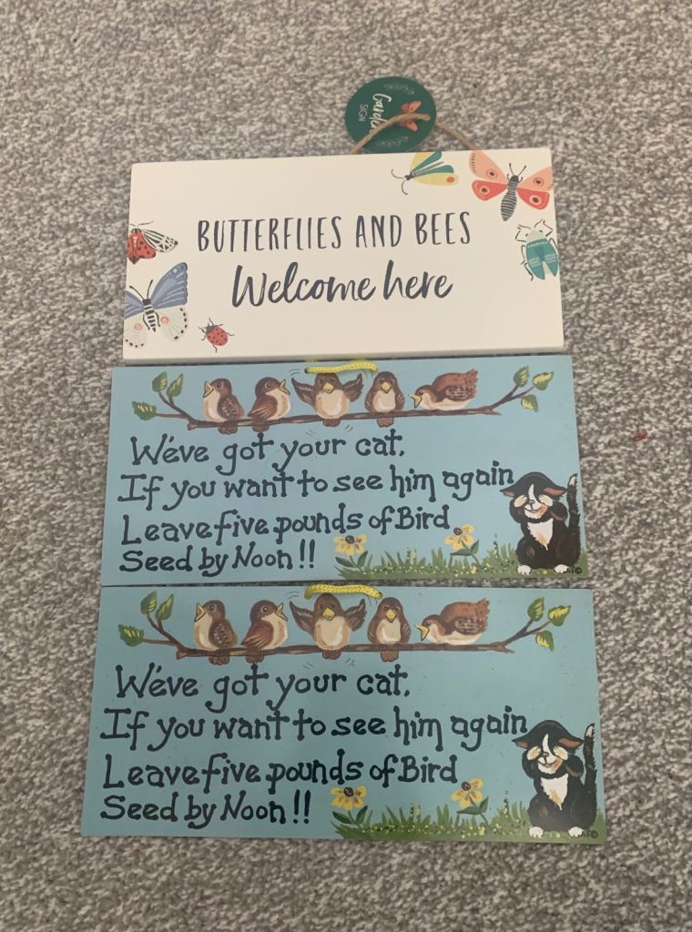 NEW Novelty Hanging Signs 50p Each
