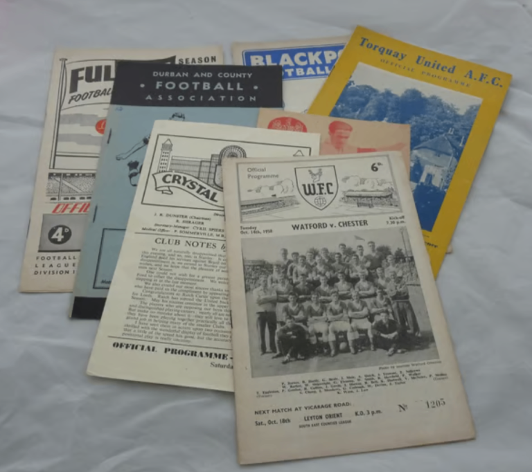 Lot of 7 x 1950s Football Programmes