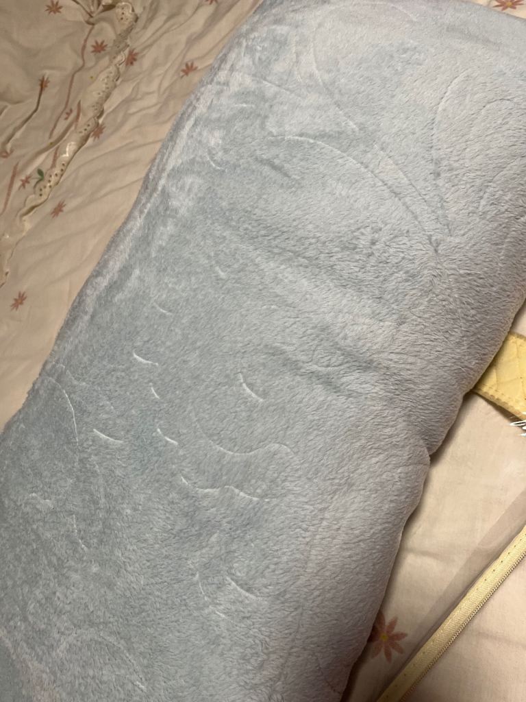 Blue soft plush blanket throw warm soft large double king 