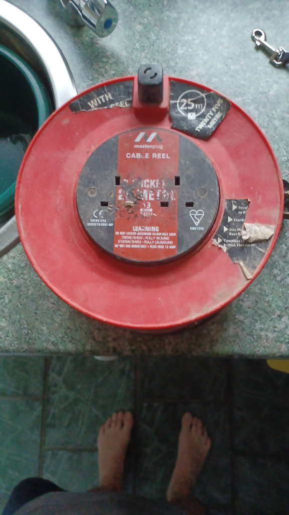 25m Electricity Cable Reel - Cable only as reel not functional
