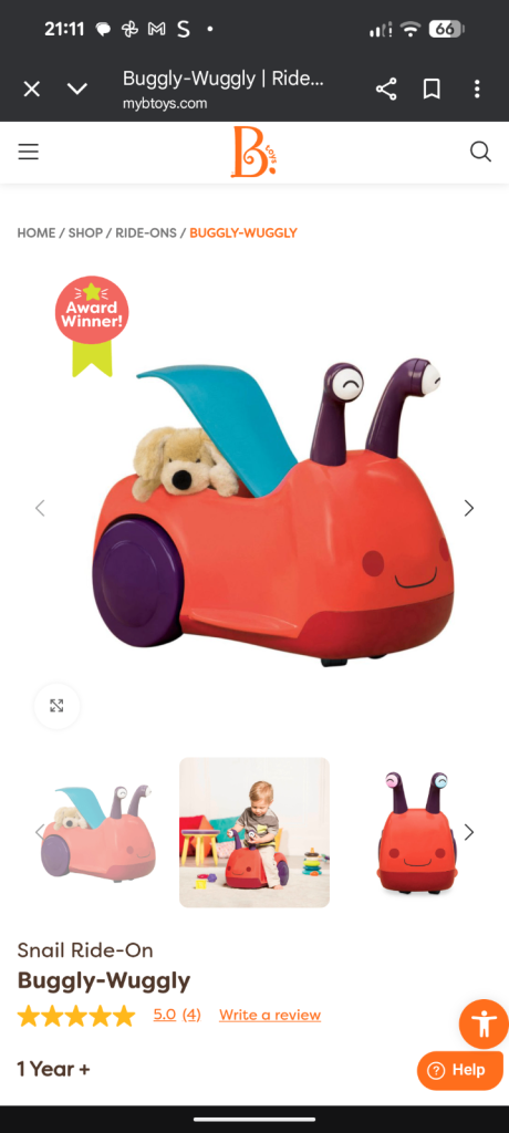 Buggly-Wuggly - snail ride