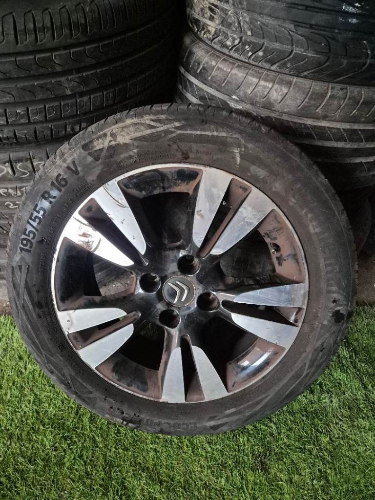 CITROEN DS3 5 TWIN SPOKED ALLOY WHEEL & 195/55R16  09-16
