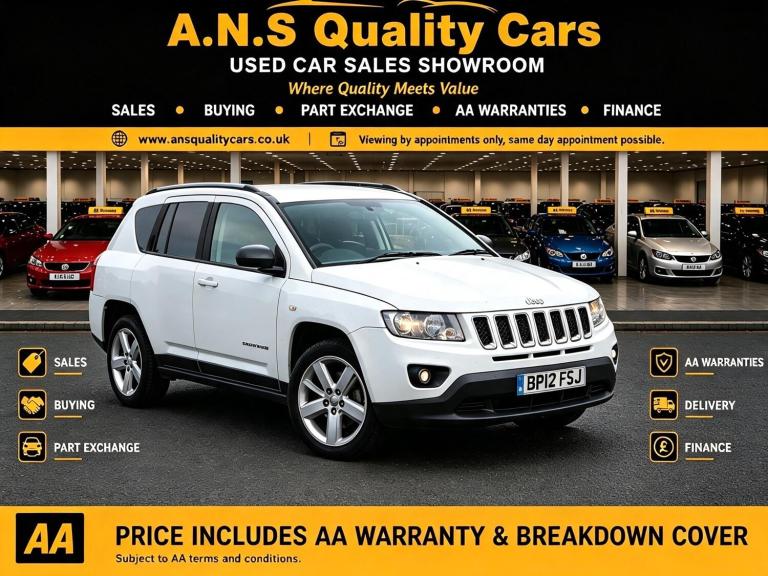 2012 Jeep Compass 2.4 Limited SUV 5dr Petrol CVT 4WD Euro 5 (168 bhp) ESTATE Petrol Automatic