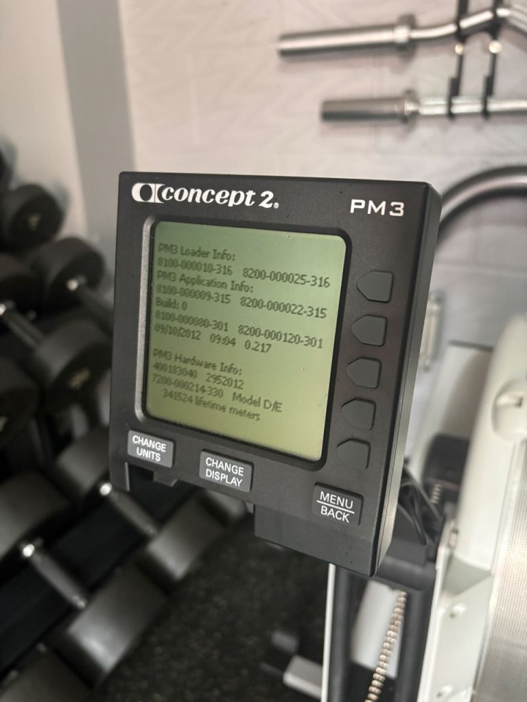 Concept 2 model D rowing machine with pm3 monitor (341k lifetime metres ...