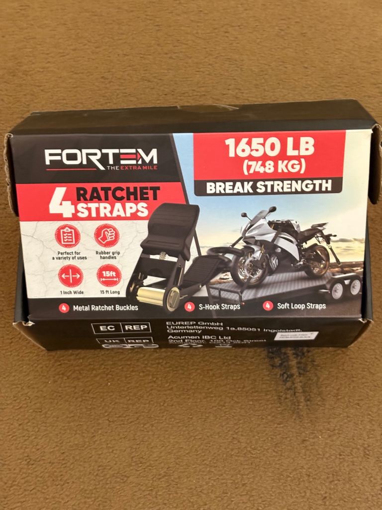 image for Fortem ratchet straps x 4