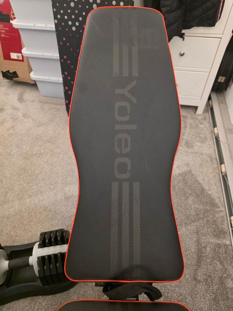 Adjustable weights and weight bench 25kg each weight 