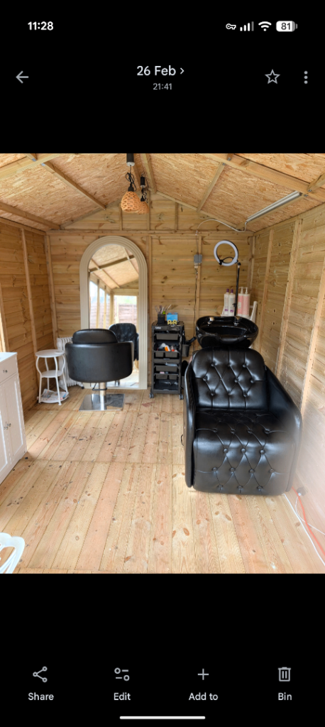 Black Hairdressing Salon Chair and Backwash Unit – Good Condition
