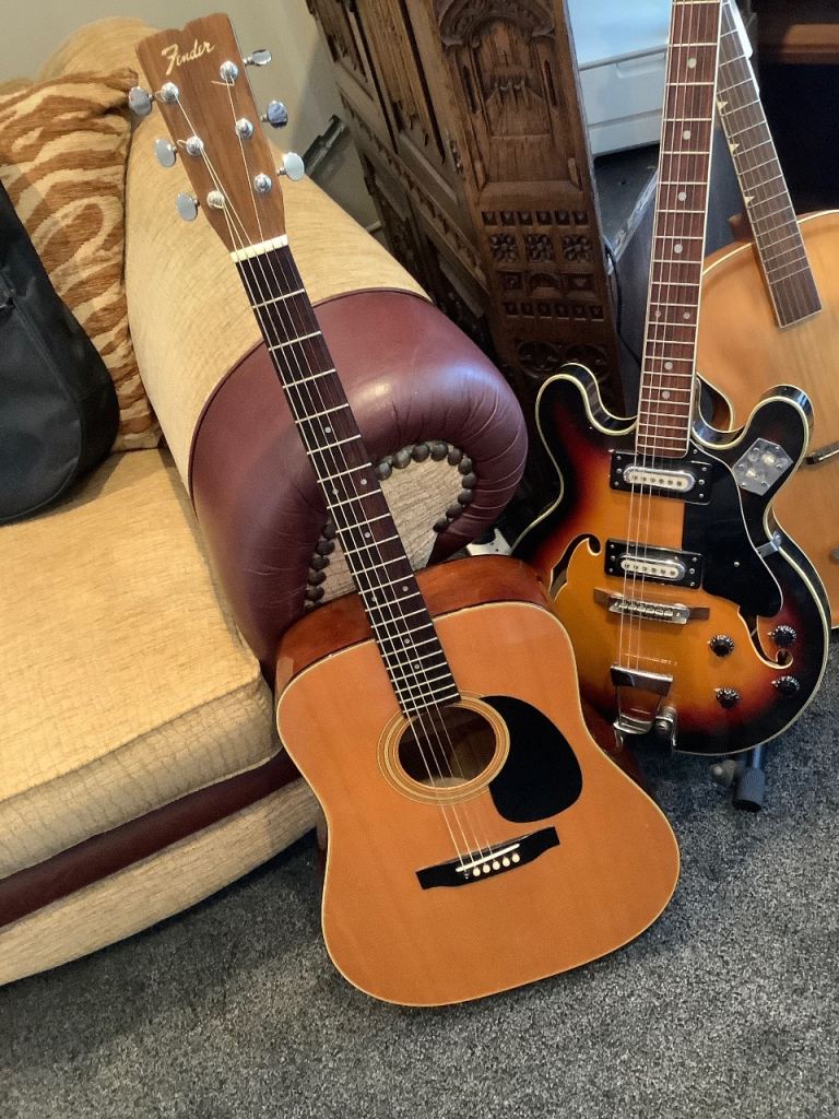 Fender Acoustic Guitar – Vintage F-35. Very Good Condition Dreadnought 
