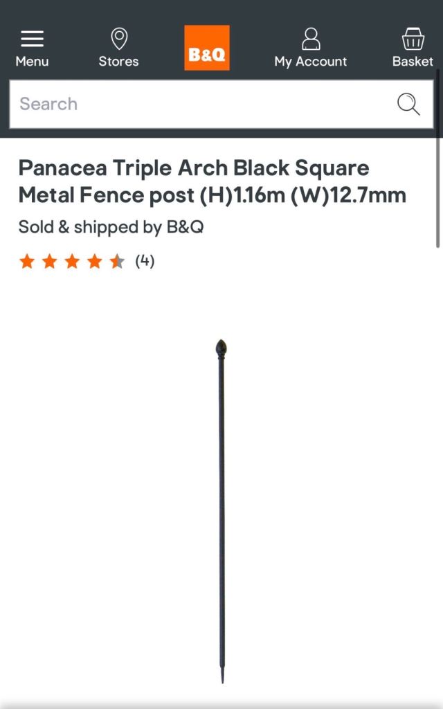 Panacea Triple Arch Metal Railings & Fence Posts