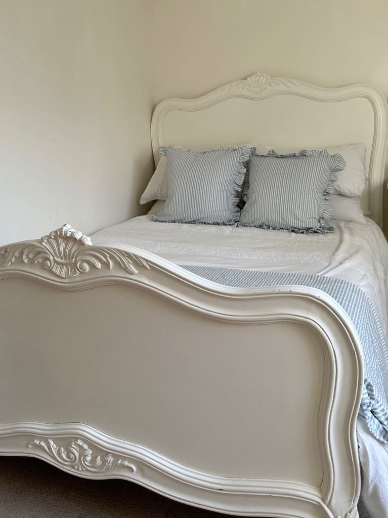 French Style Parisian Double Bed Frame - Cream / Ivory