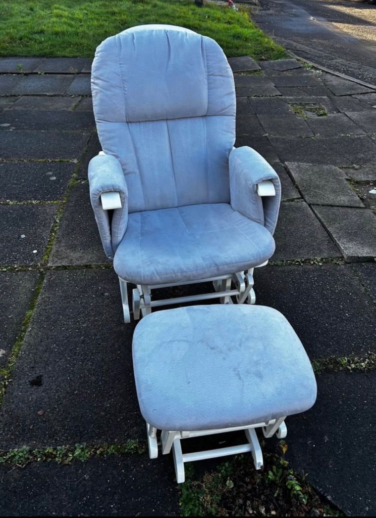 Mothercare nursing mothers rocking chair and rocking foot stool