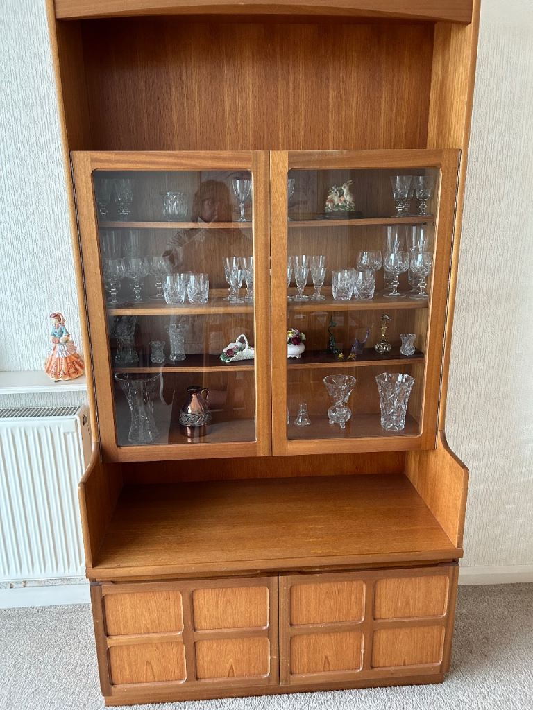 Vintage Nathan Wall Unit Display Cabinet