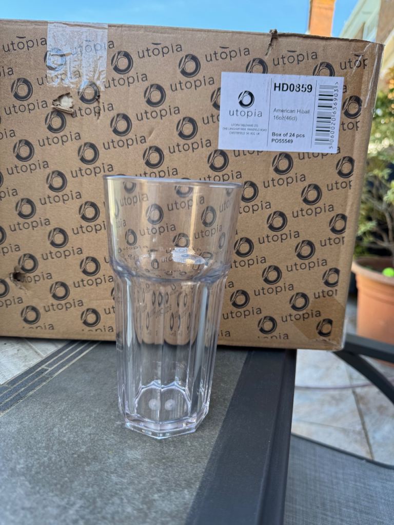 Catering grade plastic reusable glasses