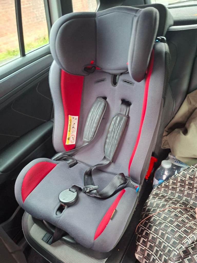 Child Car Seat - Grey & Red, Good Condition