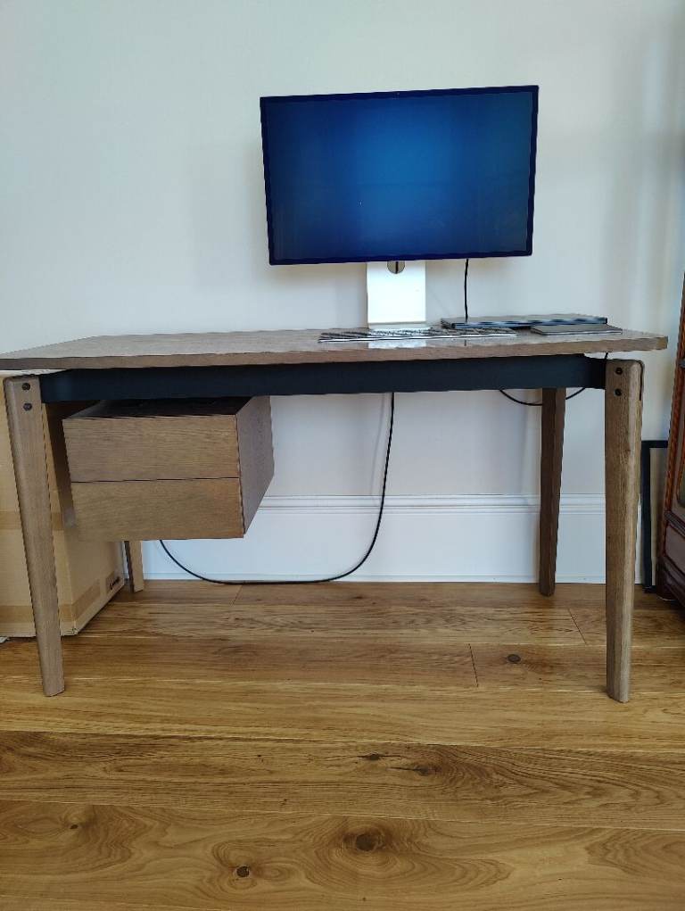 Solid Wood Desk with Drawer – Sturdy Study/Work Desk (Great Condition)