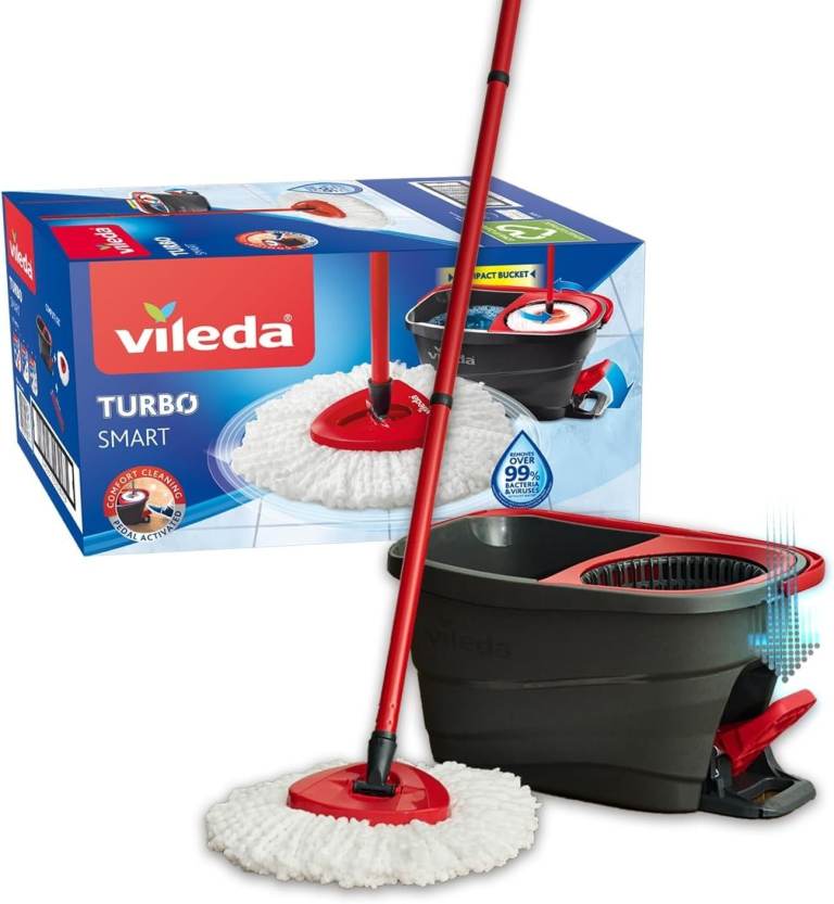 Vileda Turbo Smart Spin Microfibre Mop and Bucket Set