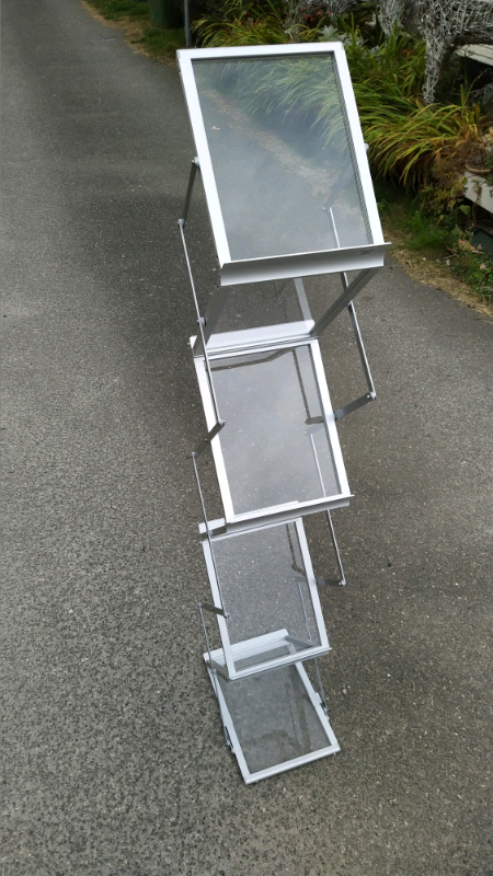 free post. portable a4 flyer display magazine rack cafe shop folding foldup advertising