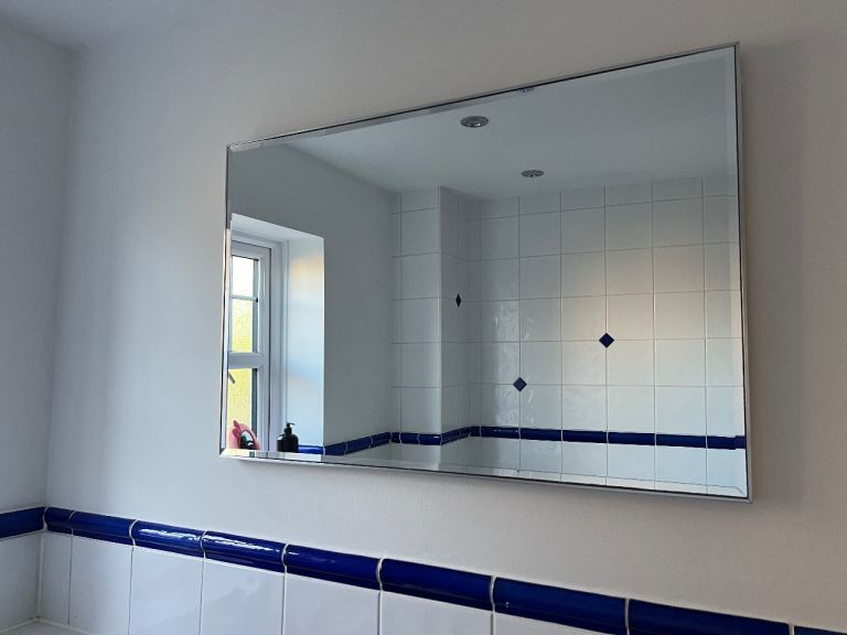Large Rectangular Bathroom Mirror – Good Condition