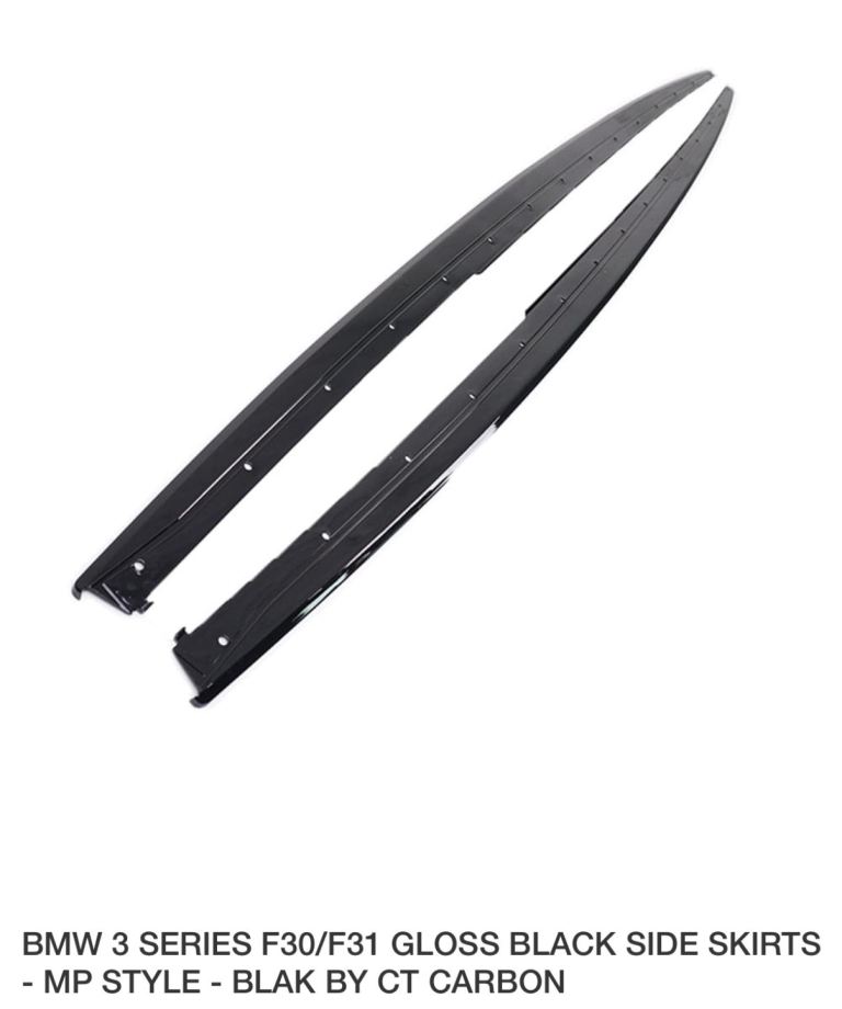 BMW F30/F31 CT Carbon side skirts Gloss Black
