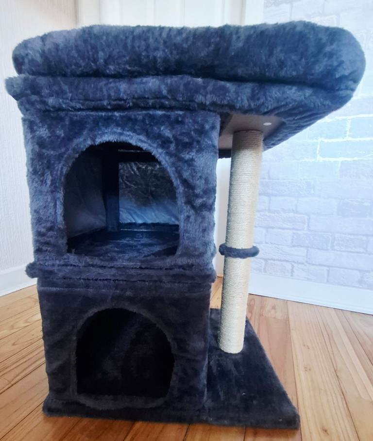 Aechonow 61cm Cat Tree for Large Cats, with Large Perch Cat Tree Tower