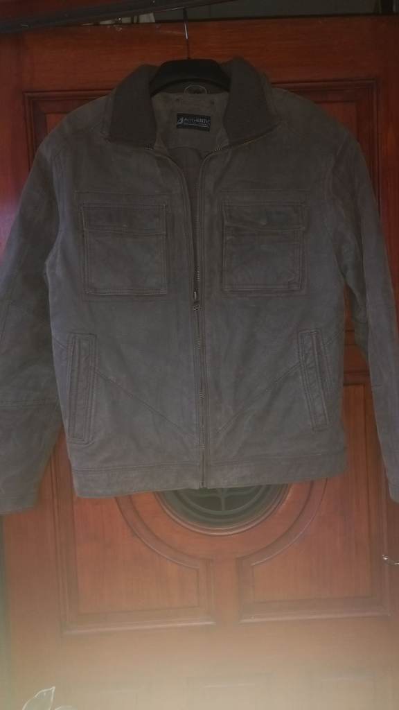 Genuine leather (suede) bomber jacket