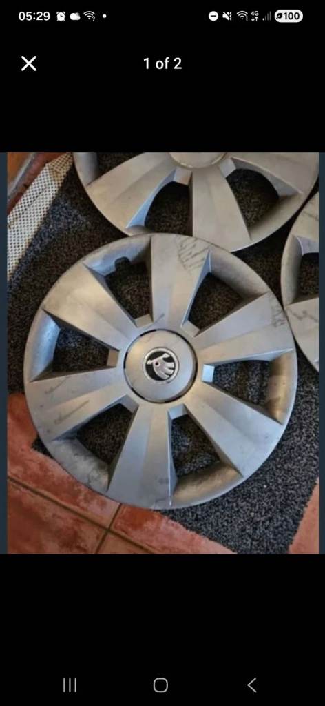 3 x 15" Genuine Skoda Wheeltrims